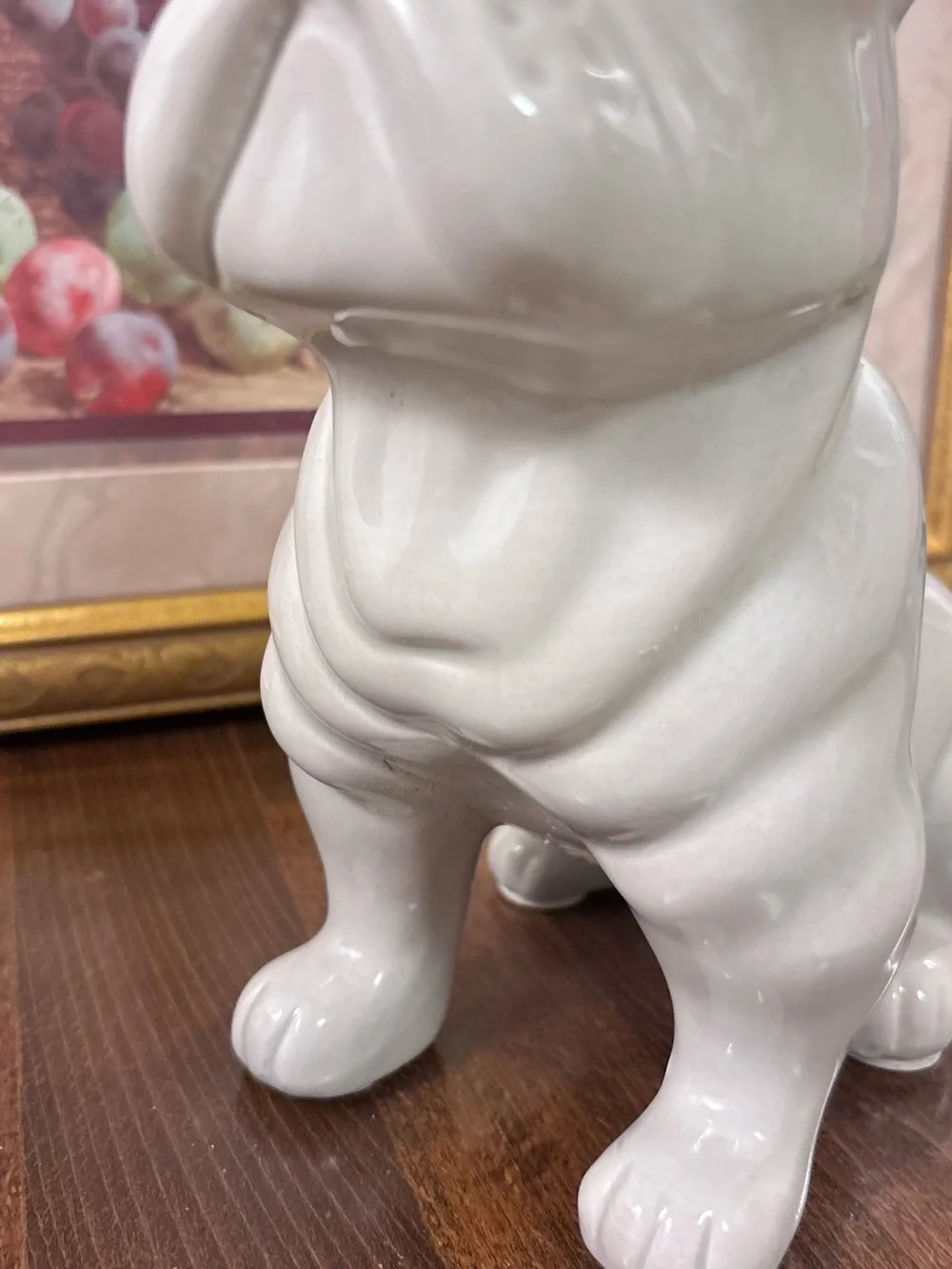 🐾 French Bulldog Ceramic Figurine — Glossy White Decor Piece